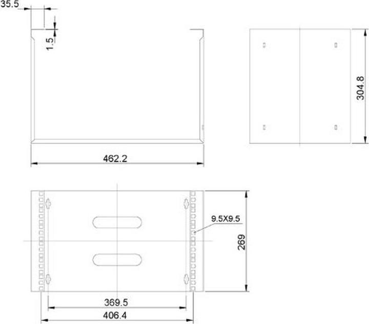 Produktbild StarTech 6u 12in Wall Mounting Bracket