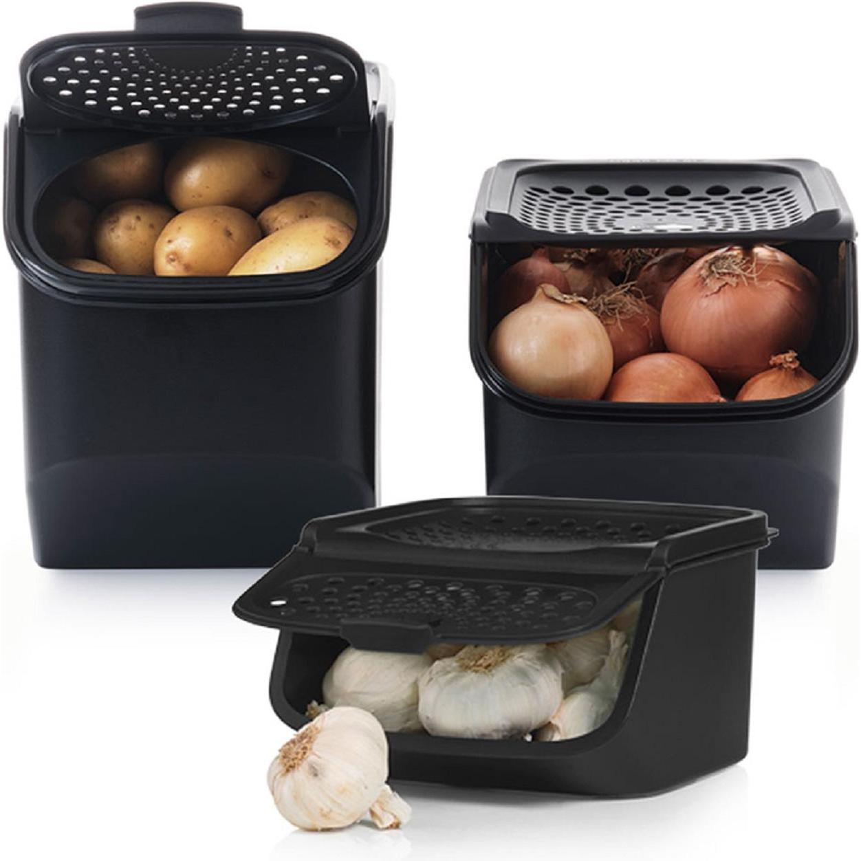 Thumbnail - MediaShop Tupperware PotatoSmart, OnionSmart & GarlicSmart, Vorratsbehälter