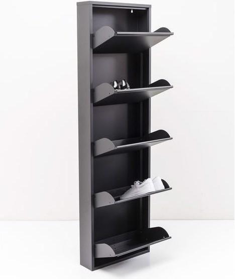 Actual product image Kare Design Shoe Container Caruso 5 Anthrazit (50 x 14 x 170 cm)