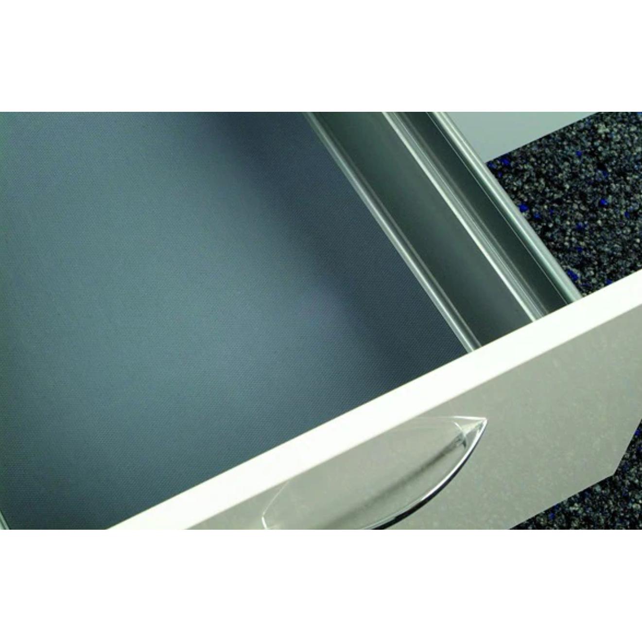 Agoform AGO-Solid Fixzuschnitt für Breite ArciTech, Küchen Organizer, Silber
