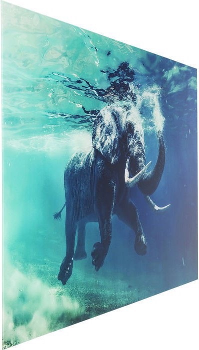 Produktbild Kare Design Bild Glas Swimming Elephant 80X100cm (80 x 100 cm)