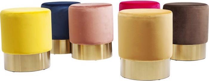 Actual product image Kare Design Stool Cherry Yellow Brass Ø35cm