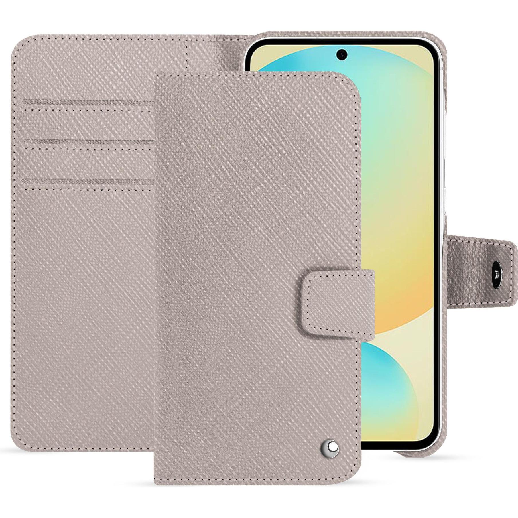 Noreve Lederschutzhülle FE (Samsung Galaxy S24 FE), Smartphone Hülle, Beige