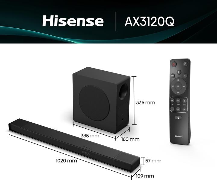 Actual product image Hisense AX3120Q (440 W, 3.1.2 Channel)