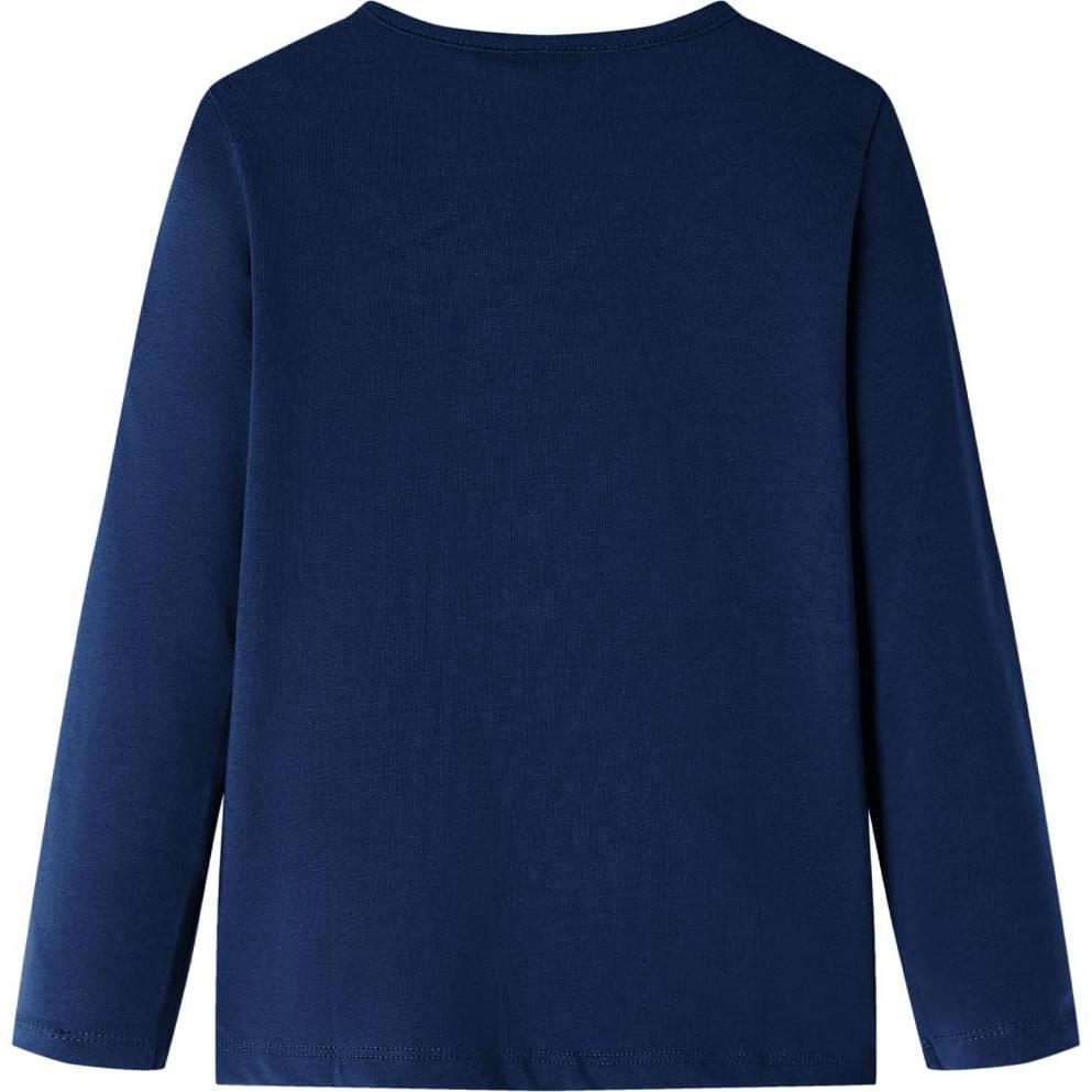 Thumbnail - VidaXL, Jungen, Shirt, Kinder-Langarmshirt Marineblau 104,Material: 95 % Baumwolle, Blau, (104)