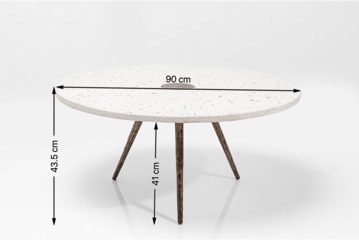 Produktbild Kare Design Couchtisch Terrazzo White Ø92cm (Ø 92 x 46 cm)