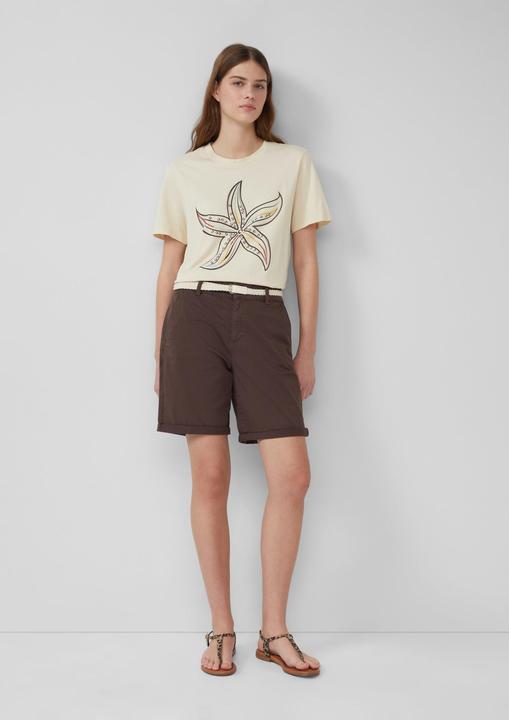 Actual product image S.Oliver Hose Shorts mit geflochtenem Gürtel und Garment Dye (36)