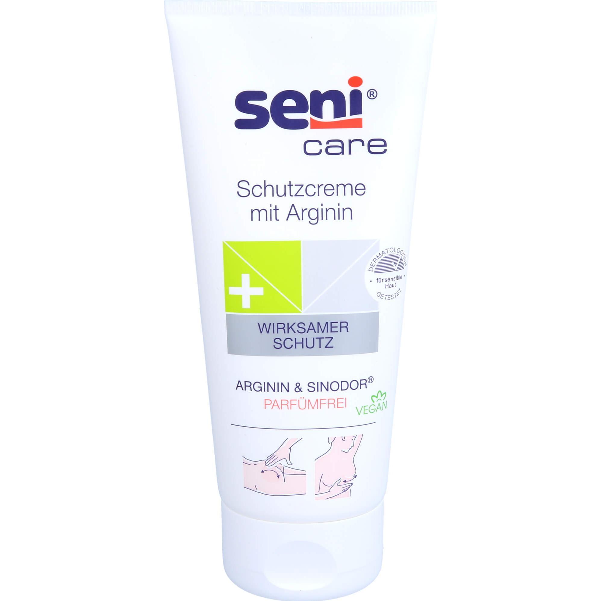 Seni, Wundversorgung, Care Hautschutzcreme mit Arginin vegan parfümfrei (200 ml, Creme)