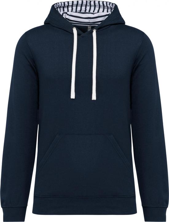 Kariban Sweatshirt mit gemusterter, kontrastierender Kapuze