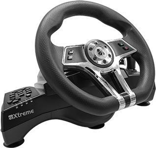 Actual product image Xtreme Hurricane Black USB Steering + Analog/Digital Pedals PlayStation 5 (PS5)