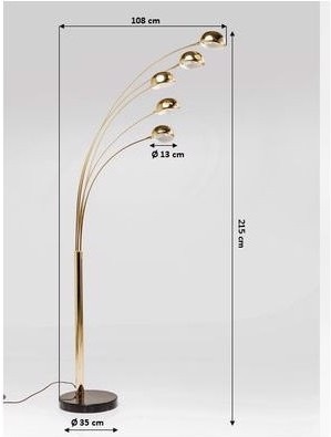 Produktbild Kare Design Stehleuchte Five Fingers Brass (E14)