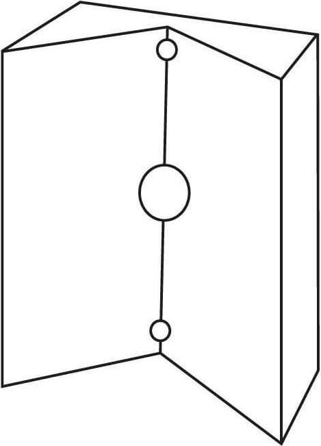 Actual product image LCD Corner wall bracket for various outdoor lights Black 0200 Made in Italy