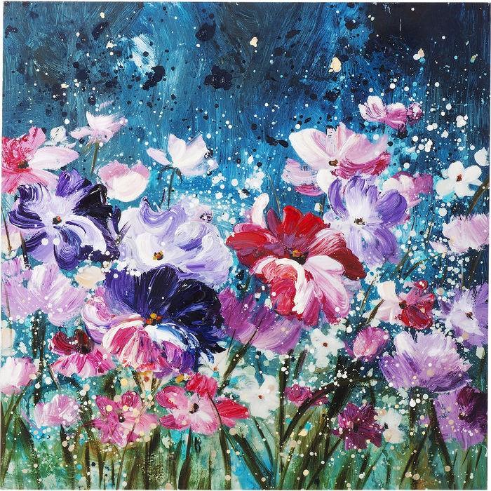 Actual product image Kare Design Oil Painting Flower Garden 100x100cm (100 x 100 cm)