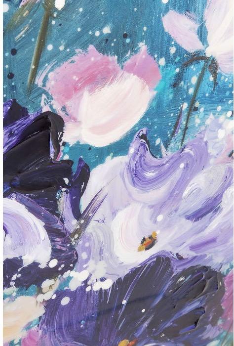 Actual product image Kare Design Oil Painting Flower Garden 100x100cm (100 x 100 cm)