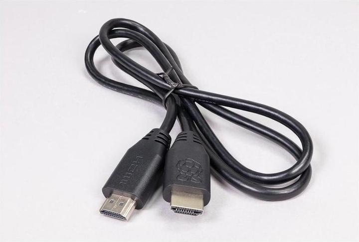 Actual product image Raspberry Pi Official HDMI cable 1m black (1 m, HDMI, 2.0)