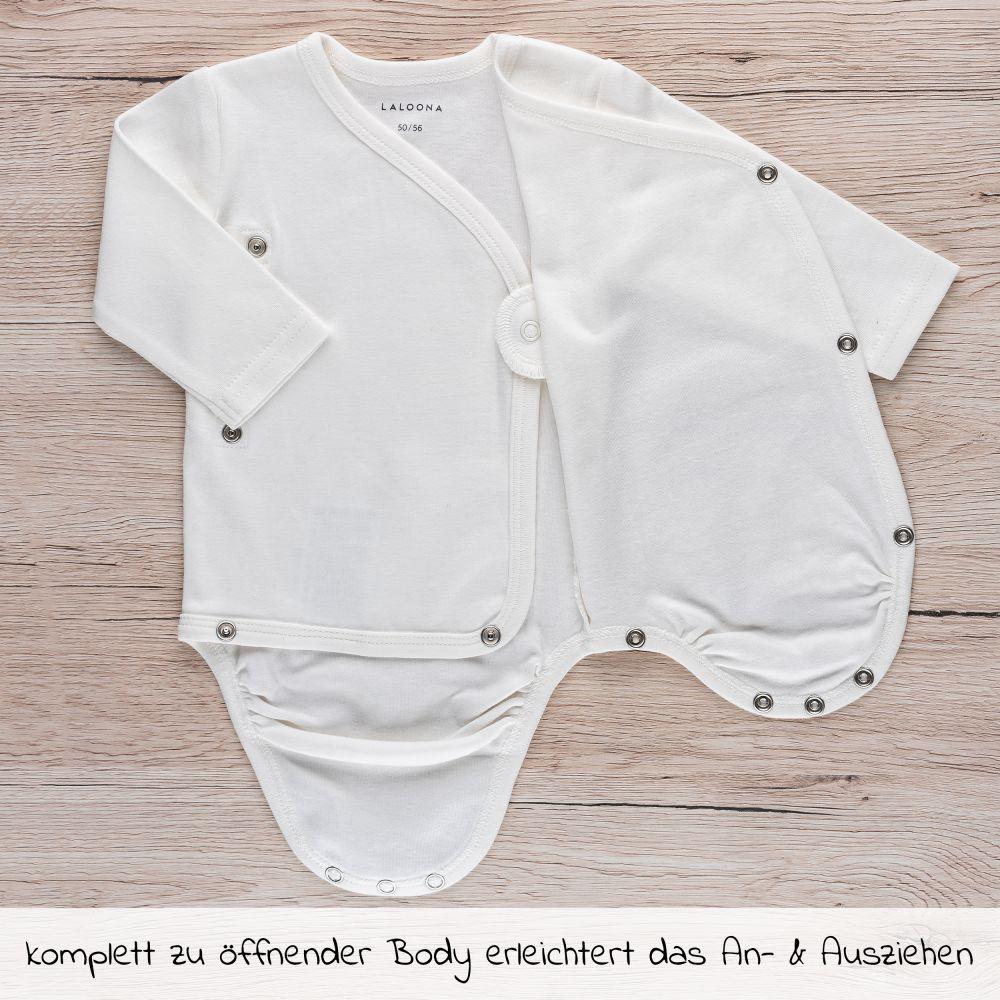 Thumbnail - La Loona, Body, LaLoona Baby-Bodys & Wickelbodys Wickelbody Langarm 6er Pack - Weiss -, Weiss, (56)