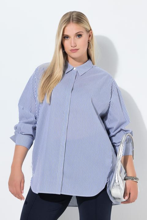 Actual product image Ulla Popken Pinstripe Tunic Blouse (50)