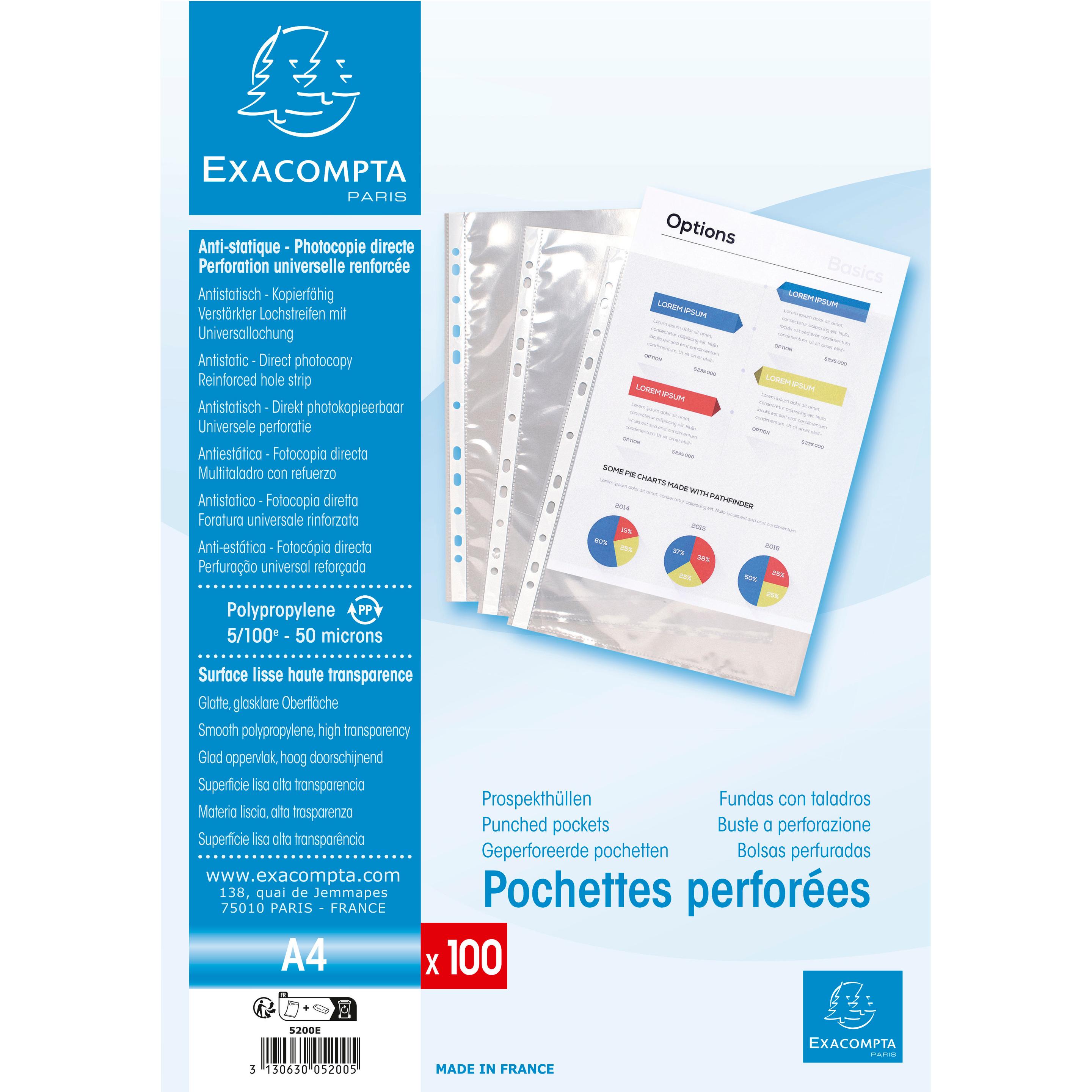 Thumbnail - Exacompta, Mappe, Hüllen und Taschen (A4, 100 x)