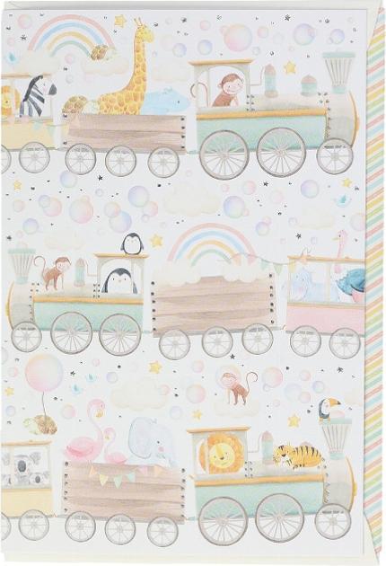 Actual product image Artebene Geburtskarte - Zug Tiere