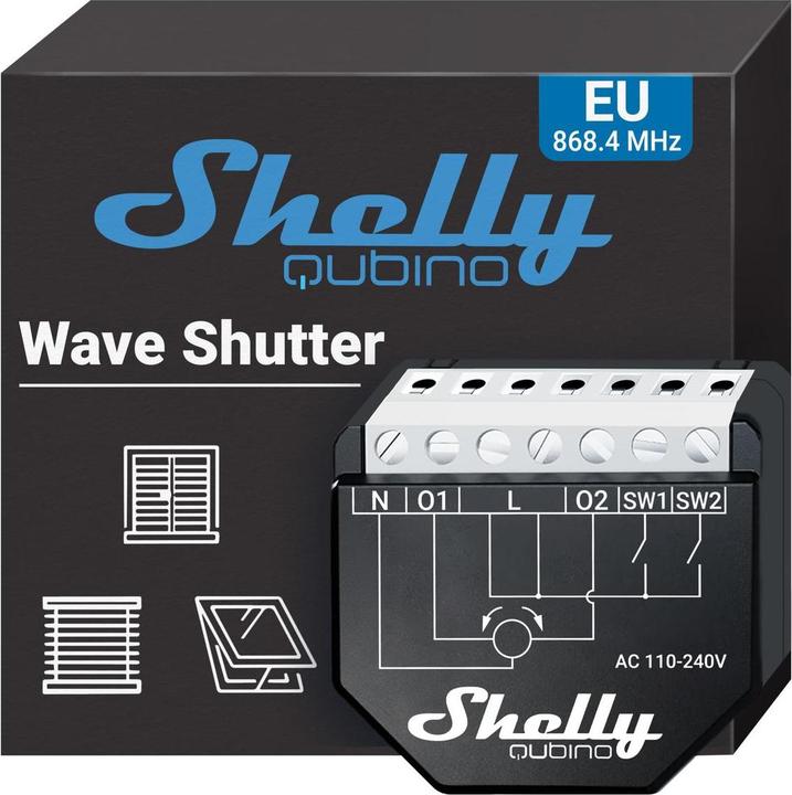 Actual product image Shelly Qubino Wave Shutter (Shutter actuator, Switch actuator)