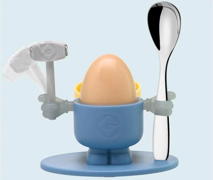 Produktbild WMF Kinder Eierbecher mit Löffel Minions Kunststoff Edelstahl (1 x)