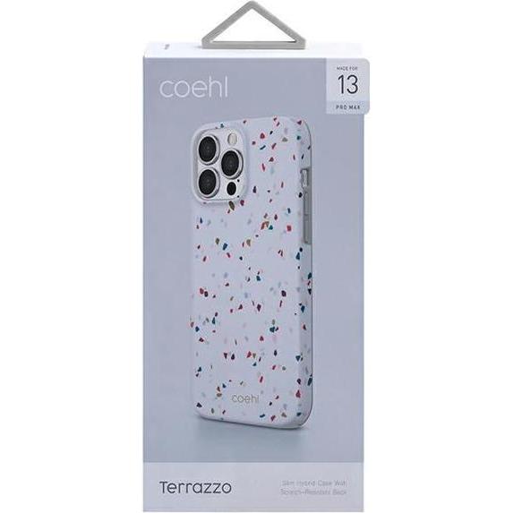 Thumbnail - Uniq Unique case Coehl Terrazzo iPhone 13 Pro Max 6.7 quot white (Apple iPhone 13 Pro Max), Smartphone Hülle, Weiss