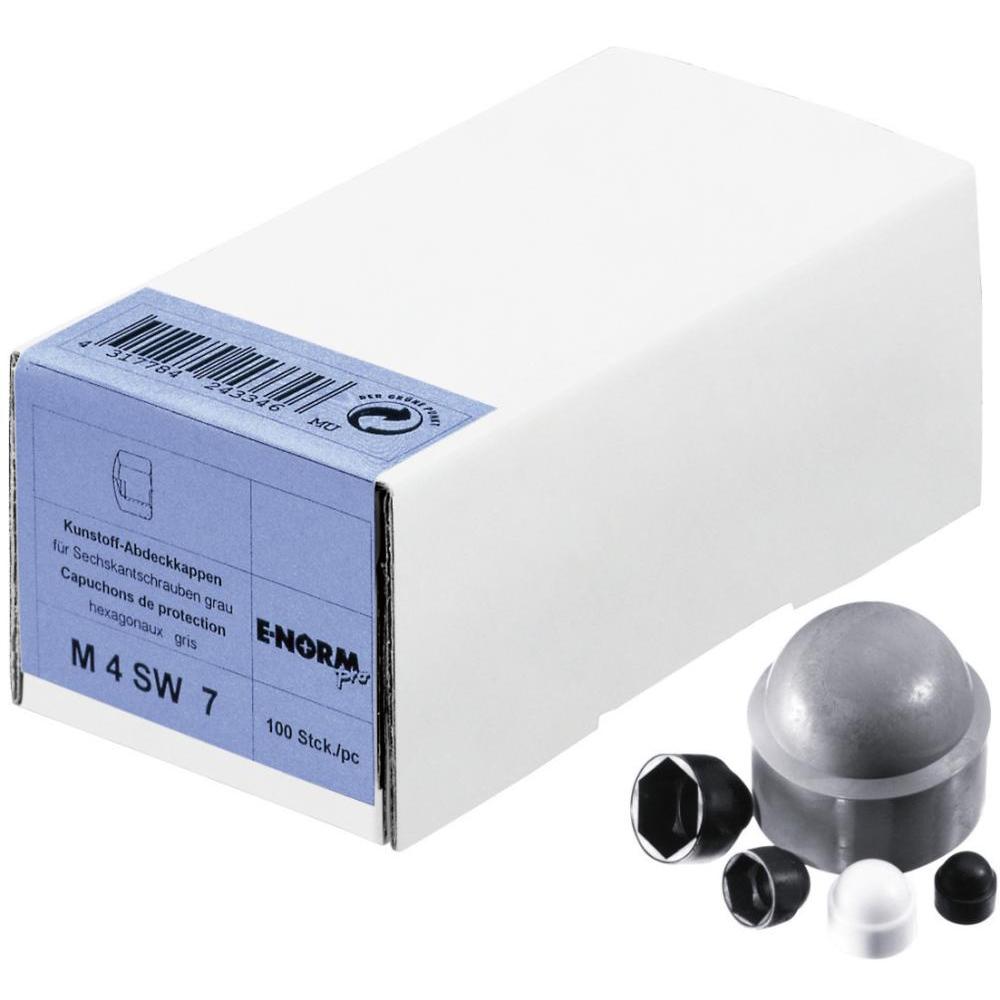 E-NORMpro, Zubehör Befestigungstechnik, Abdeckkappe für M10 SW17 grau Polyethylen