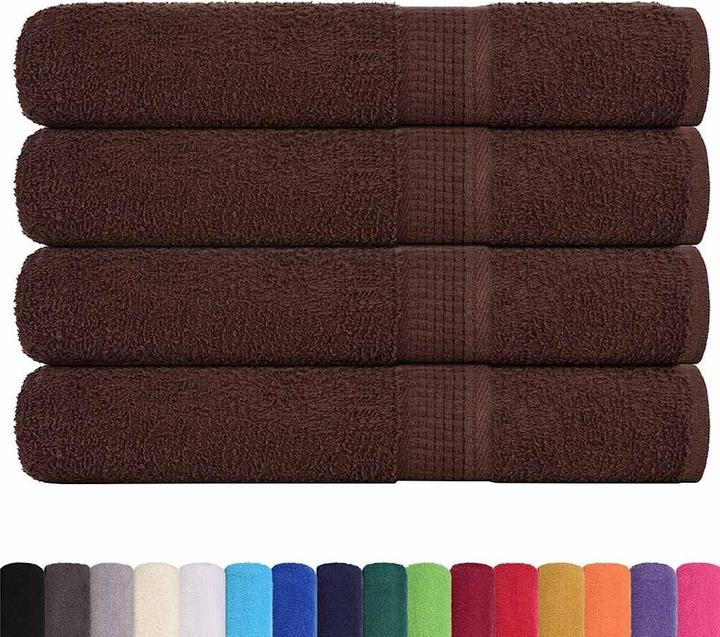 Immagine prodotto vidaXL Asciugamani 4 pezzi. Marrone 100x200 cm 360 g/m² 100% cotone telo mare (100 x 200 cm)