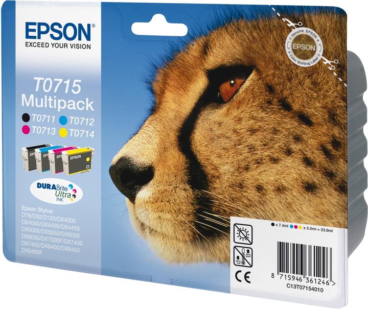 Actual product image Epson T0715 DuraBrite Ultra (M, C, Y, FC)
