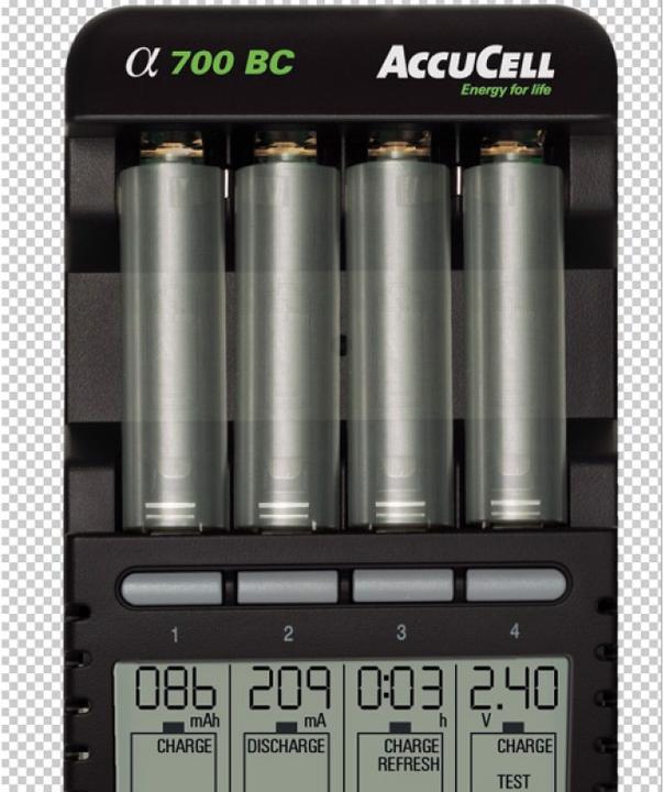Produktbild AccuCell Lady LR1 Size N NiMH Akku, Ladeadapter und LCD Ladegerät (4 Stk., N, 500 mAh, Ladegerät inkl. Akku)