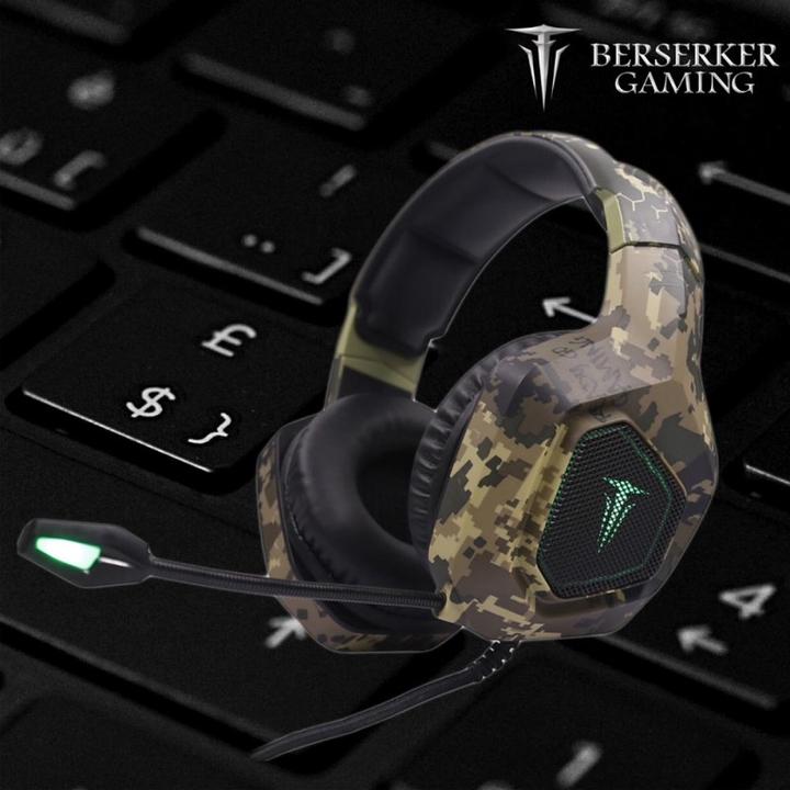 Actual product image Berserker Gaming Headset Thor Army Green (Cable)
