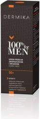 Actual product image Dermika 100% for Men 50+ anti-wrinkle face cream 50ml (50 ml, 24h cream)