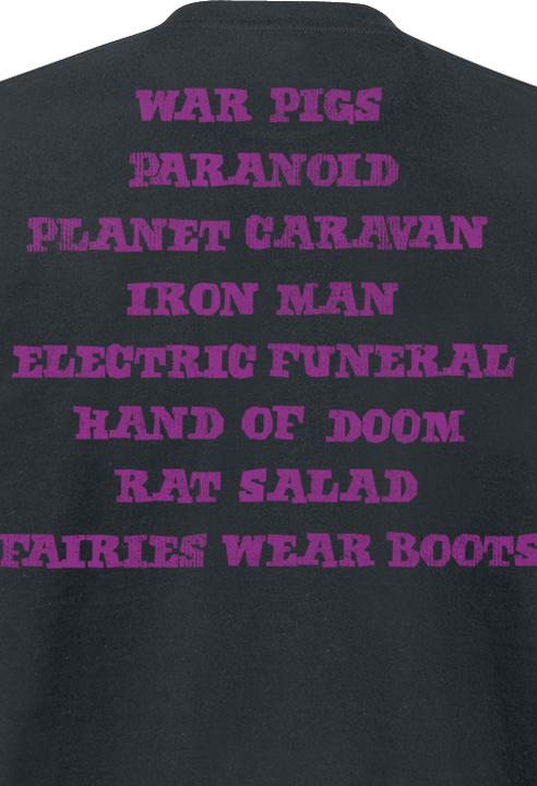 Produktbild Black Sabbath Paranoid Tracklist (XL)