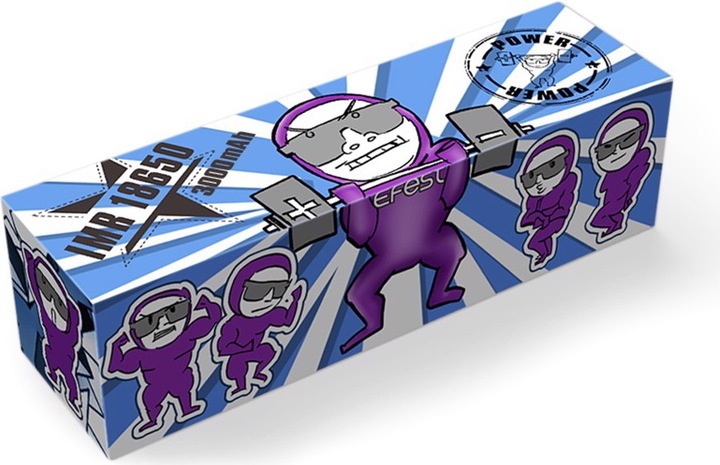 Immagine prodotto Efest Batteria Purple IMR 18650 / uscita di corrente 35A (Flat Top) (1 pz., 18650, 3000 mAh)