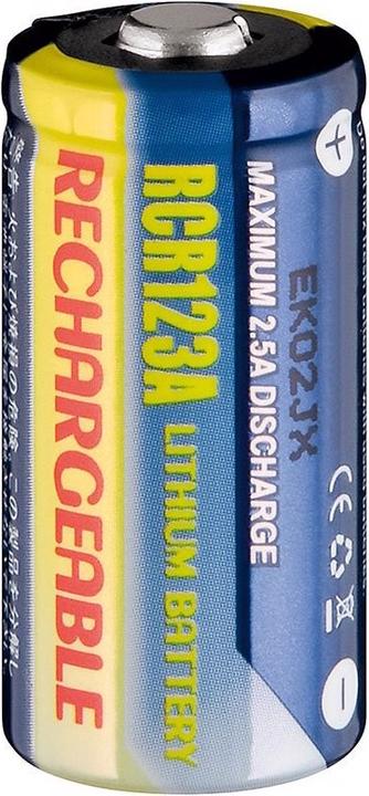 Actual product image AccuCell CR123A 2-fold charger including 2 pieces Li-ion batteries CR123A (2 pcs., CR123A, 500 mAh, Battery + charger)