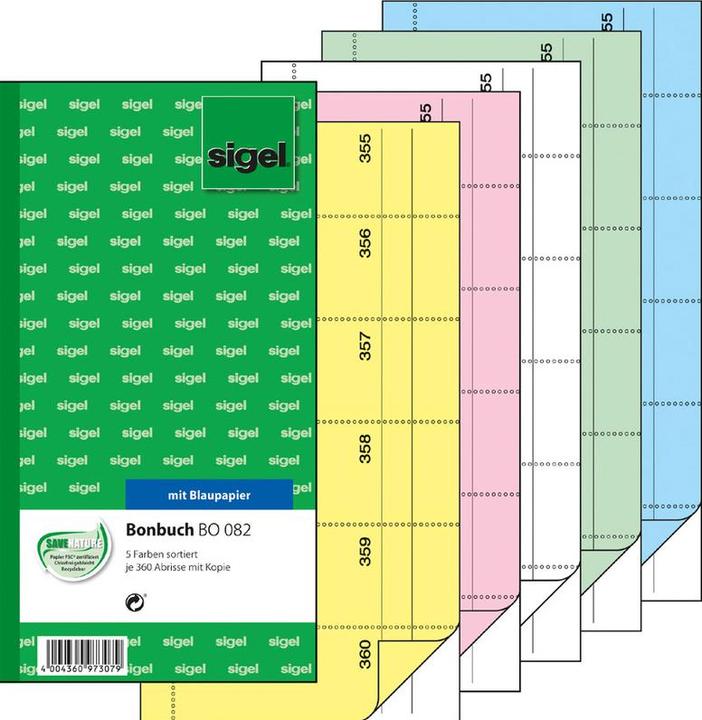 Image du produit Sigel Carnet de tickets, 5x 360 tickets (120x)