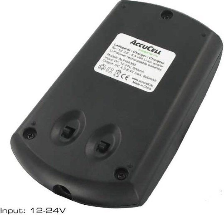 Produktbild AccuCell Ladegerät passend für Canon NB-6L, NB-6LH, IXUS 85 IS (Ladegerät)