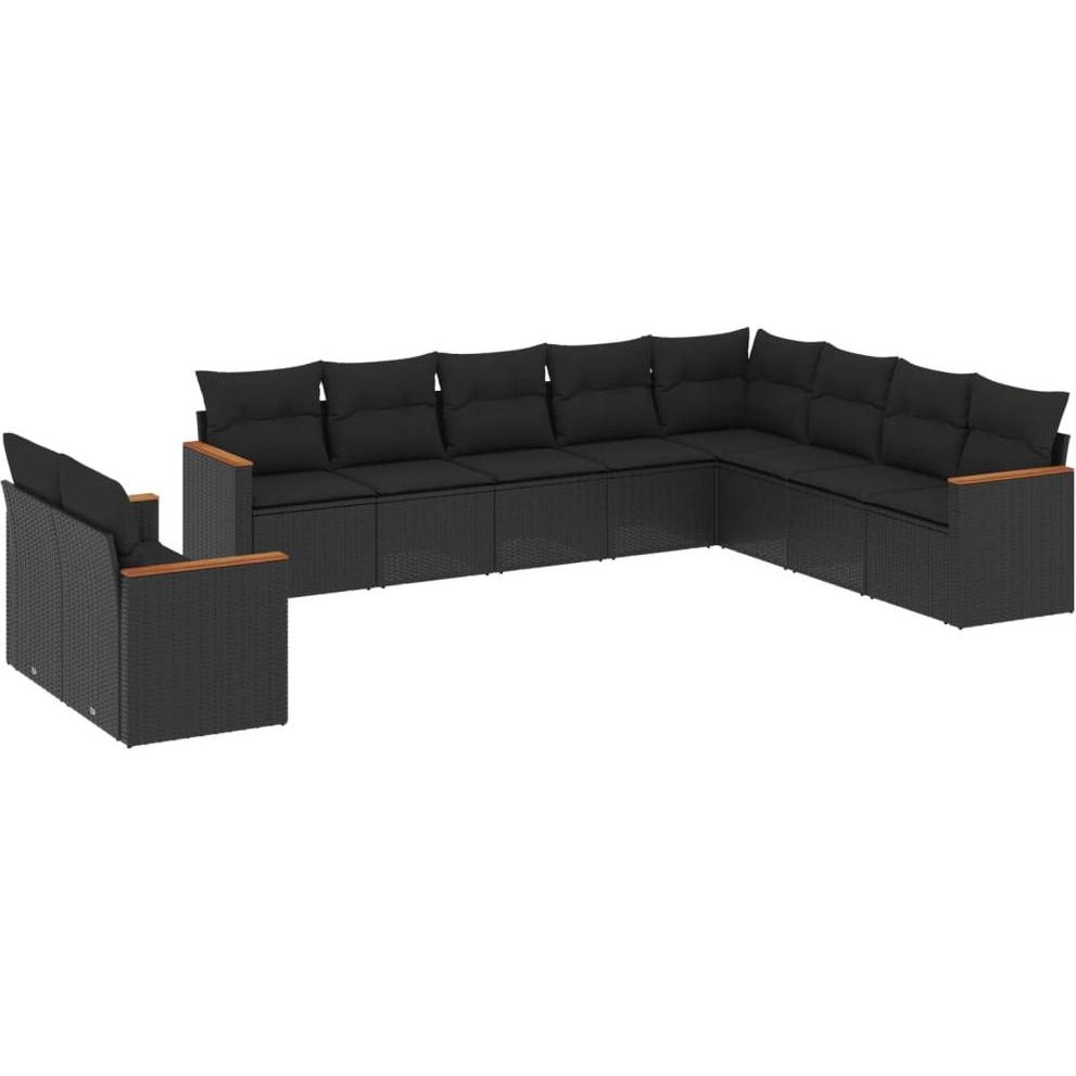 VidaXL, Gartenlounge, 10-tlg. Garten-Lounge-Set mit Kissen