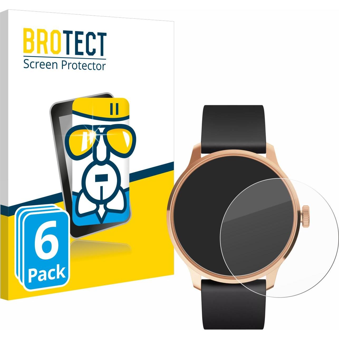 BROTECT AirGlass Panzerglasfolie, Smartwatch Schutzfolie, Transparent