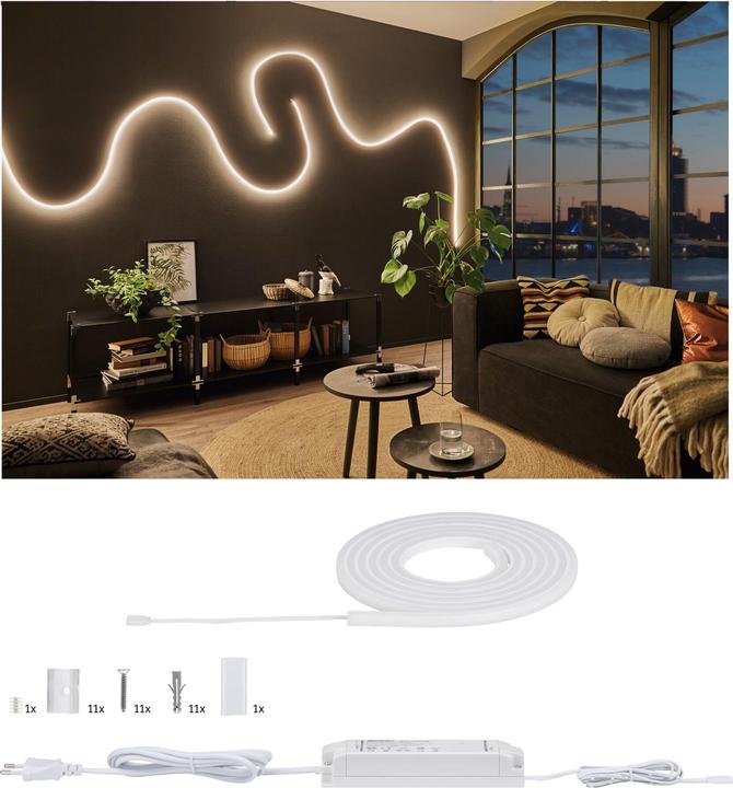 Image du produit Paulmann Kit MaxLED Flow Stripe (Blanc chaud, 300 cm, Intérieur)