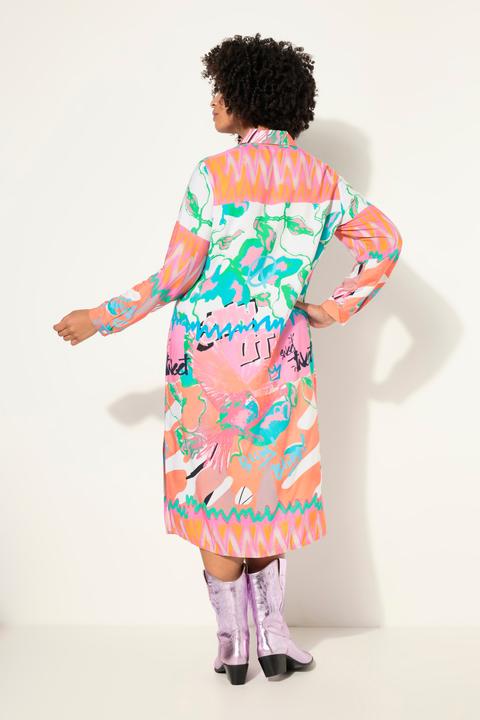 Produktbild Angel of Style Hemdblusen-Midikleid, Allover-Druck, Knopfleiste (48)