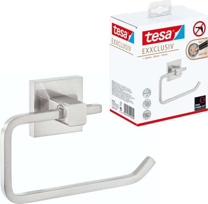Actual product image tesa Exxclusiv toilet roll holder incl. adhesive solution without drilling