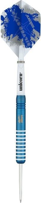 Actual product image Unicorn Silver Star Blue Gary Anderson Steel Darts 1 set (25 g)