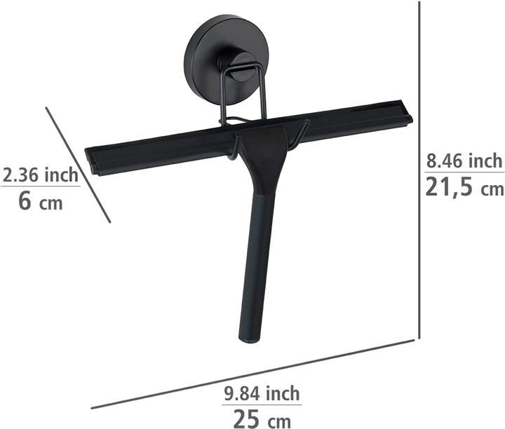 Immagine prodotto Wenko Spatola per box doccia Vacuum-Loc 25 cm Nero