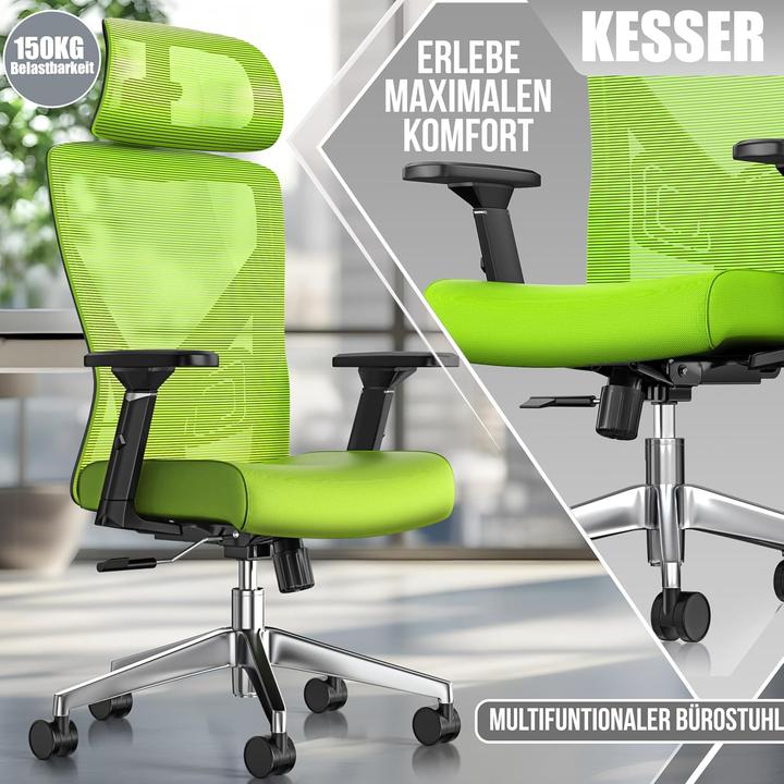 Produktbild Kesser Ergonomischer Bürostuhl mit Wippfunktion und Lendenstütze