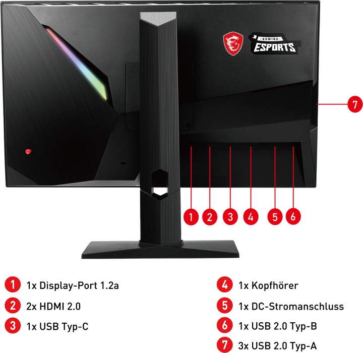 Produktbild MSI MAG251RX-003 (1920 x 1080 Pixel, 24.50")