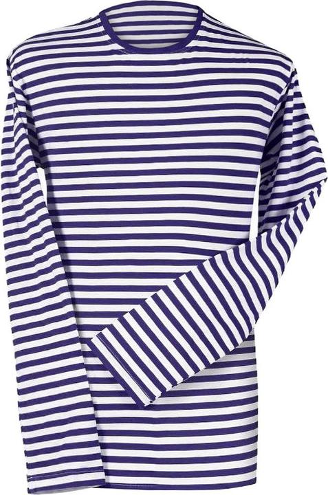 Produktbild Thetru Herren Ringelshirt langarm blau-weiss – alltagstauglich (4XL)