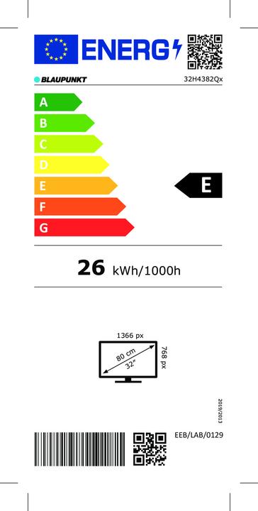 Energie-Label Blaupunkt BA32H4382QEB (32", LED, HD ready)