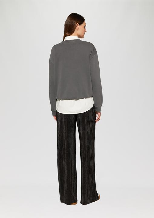 Produktbild S.Oliver Sweatshirt Gewaschenes Sweatshirt mit Schmucksteinen (42)