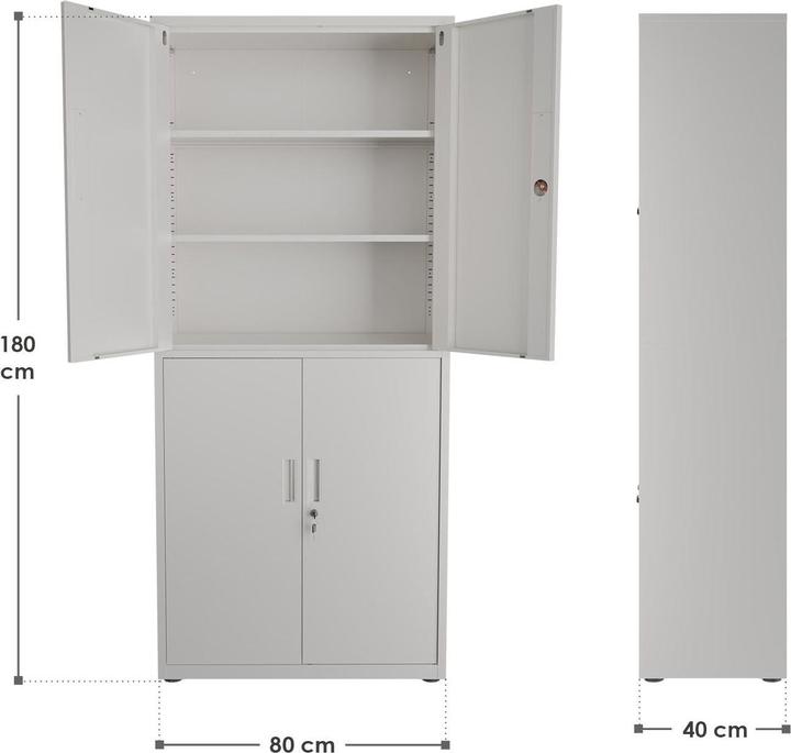 Produktbild Juskys Aktenschrank (80 x 40 x 180 cm)